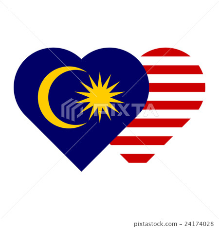 Malaysia flag - heart shape Malaysia flag - heart shape 24174028