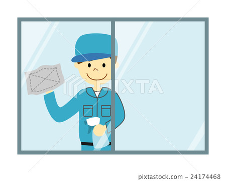 Cleaning staff window 24174468