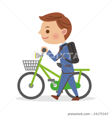 推擠自行車的商人 推擠自行車的商人 24175347