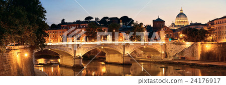 Rome River Tiber panorama Rome River Tiber panorama 24176917