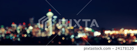 Seattle city skyline night 24178120