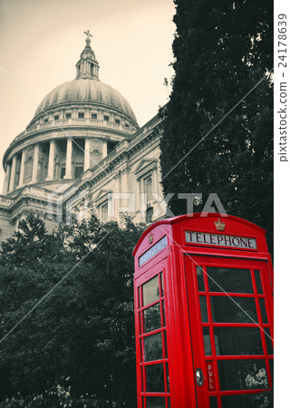 telephone booth and St Pauls telephone booth and St Pauls 24178639