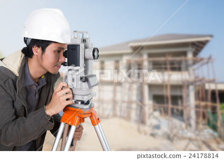 Engineers use tacheometer or theodolite 24178814