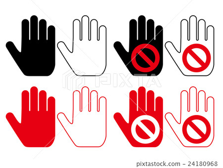 Hand sign (prohibited · NO) 24180968