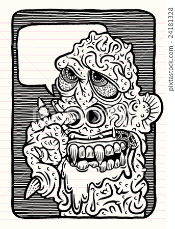 Hand Drawn Vector Illustration of monster Hand Drawn Vector Illustration of monster 24181328