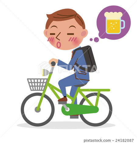 A businessman who drinks and drives a bicycle A businessman who drinks and drives a bicycle 24182087