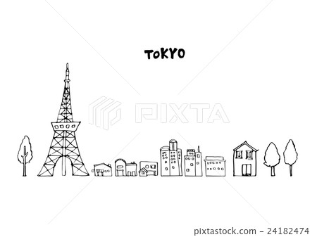 東京鐵塔繪圖 東京鐵塔繪圖 24182474