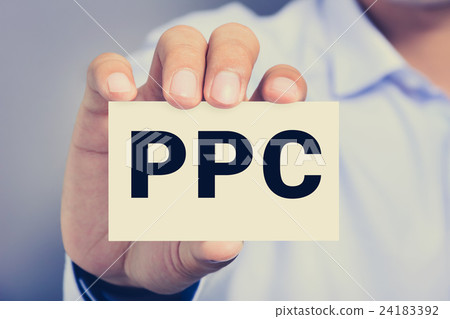 PPC (or Pay Per Click) letters on the card PPC (or Pay Per Click) letters on the card 24183392