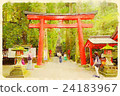 Hakone Shrine (Watercolor painting style) 03 24183967