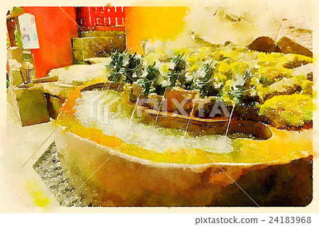 Hakone Shrine (watercolor painting style) 01 Hakone Shrine (watercolor painting style) 01 24183968