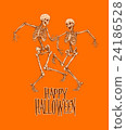 Dancing skeletons for halloween party poster 24186528
