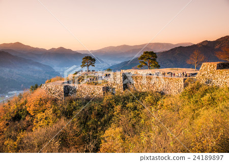 Hyogo prefecture Castle in the sky Autumn leaves of Takeda castle ruins 24189897