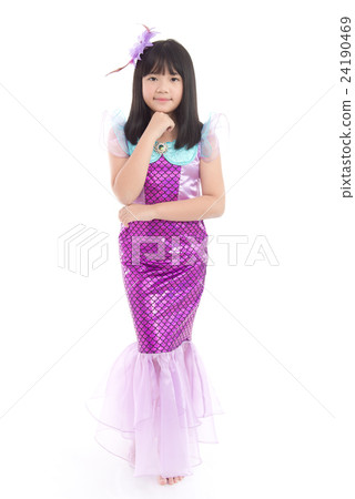 Asian girl in fantasy mermaid costume 24190469