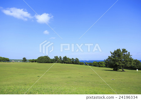 Wakayama prefecture · Shionomisaki blue sky and Nazo turf Wakayama prefecture · Shionomisaki blue sky and Nazo turf 24196334