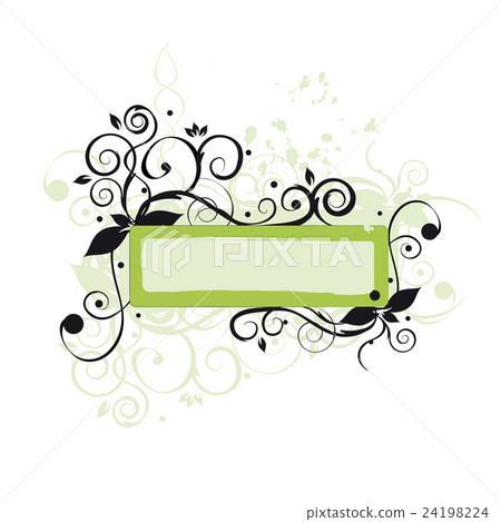 Floral grunge frame with place for your text Floral grunge frame with place for your text 24198224
