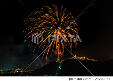 Fireworks on mountain Fireworks on mountain 24200055