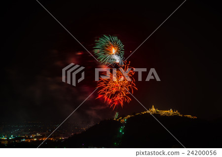 Fireworks on mountain 24200056