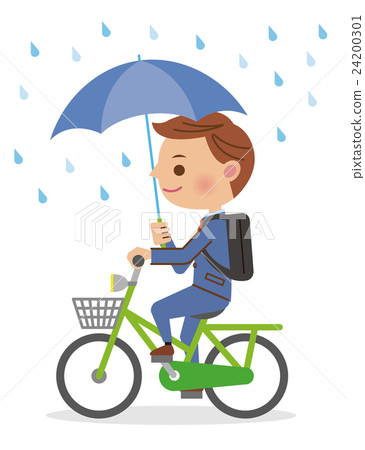 A businessman who drives his bicycle and drives A businessman who drives his bicycle and drives 24200301