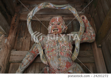 Shikoku Altruistic Sphinx No. 1 Buddhist temple "Oyamadera" Nio statue Acha 24201272