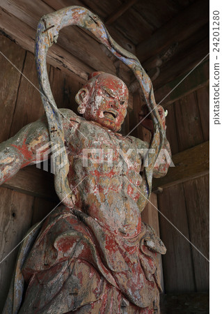 Shikoku Altruistic Sphinx No. 1 Buddhist temple "Oyamadera" Nio statue Acha 24201280