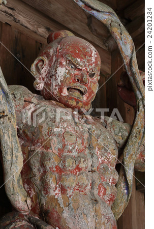 Shikoku Altruistic Sphinx No. 1 Buddhist temple "Oyamadera" Nio statue Acha 24201284