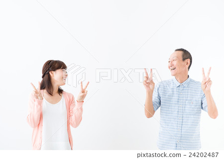 Senior man · middle woman Senior man · middle woman 24202487