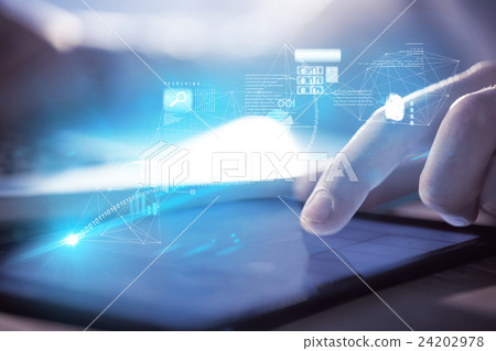 Composite image of file transfer background 24202978