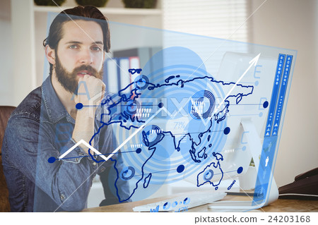 Composite image of global business interface 24203168