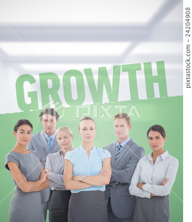 Composite image of business team smiling at camera 24204908