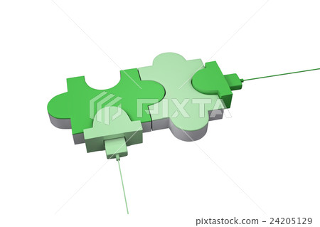Green usb jigsaw 24205129