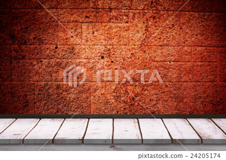 Composite image of wooden desk 24205174
