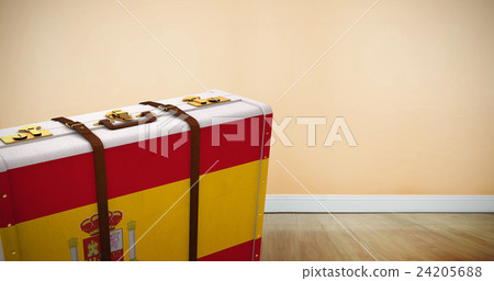 Composite image of spain flag suitcase 24205688