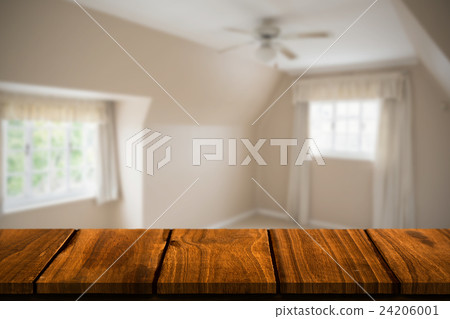 Composite image of wooden table Composite image of wooden table 24206001