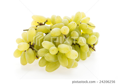 圖庫照片: green grape isolated