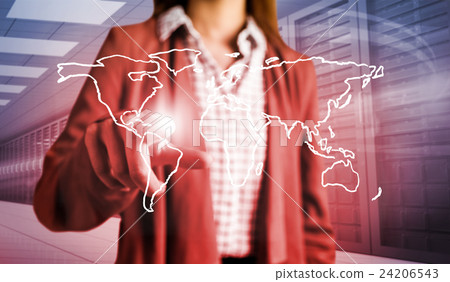 Composite image of businesswoman pointing Composite image of businesswoman pointing 24206543