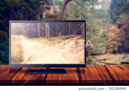 Composite image of flat screen television Composite image of flat screen television 24206946