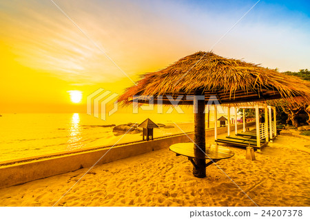 Empty chair on the beach Empty chair on the beach 24207378