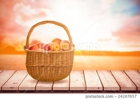 Composite image of basket of apples 24207657