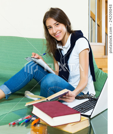 Young student study at home Young student study at home 24209848