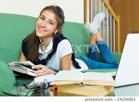 Teenager girl doing homework 24209862