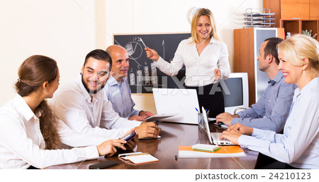 Positive brainstorming in office 24210123