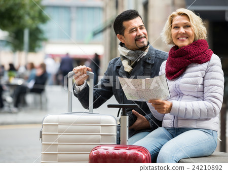 Mature tourists couple outdoor. 24210892