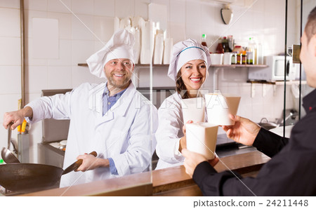 client buying take-away food 24211448