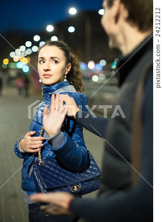 girl asking man to stop bothering 24212212