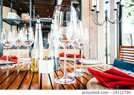 Wine glass and table setting Wine glass and table setting 24212796