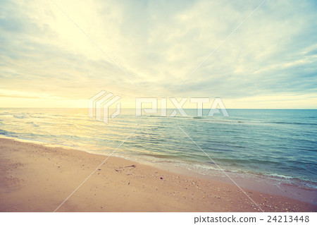 Sunrise on the beach and sea 24213448