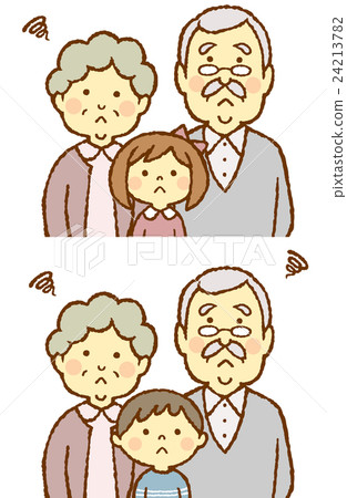 Elderly couple and grandchild 24213782