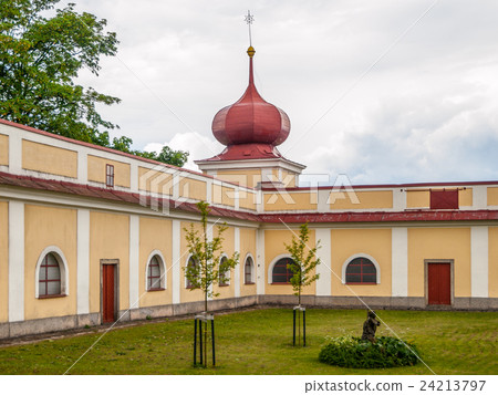 Green courtyard of Horni Hedec Monastery Green courtyard of Horni Hedec Monastery 24213797
