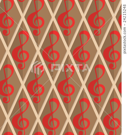 Retro fold red G clef Retro fold red G clef 24215248
