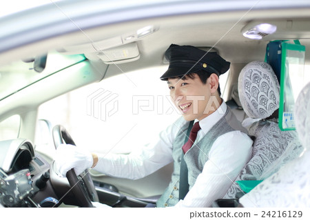 Taxi TAXI (male passenger car salaried worker 30's company employee sales vehicle driver driver's cap) Taxi TAXI (male passenger car salaried worker 30's company employee sales vehicle driver driver's cap) 24216129